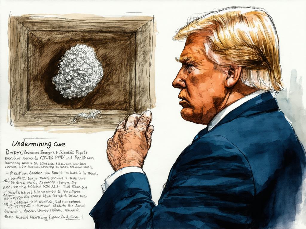 President Backs Doctor’s Controversial COVID Cure, Undermining Scientific Trust.